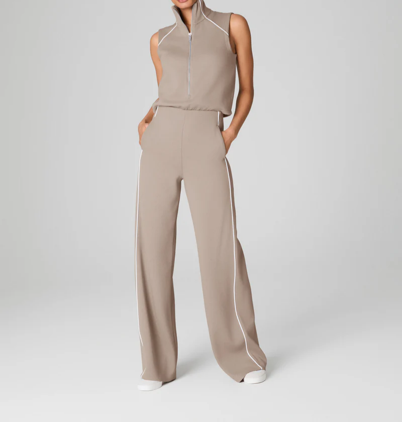 Sleeveless Mockneck Jumpsuit