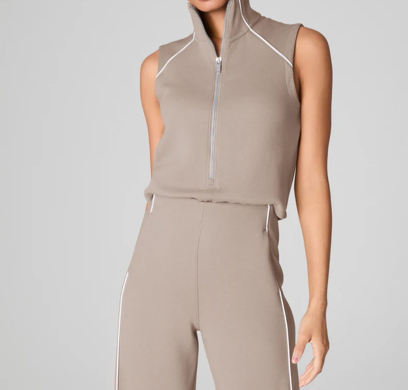 Sleeveless Mockneck Jumpsuit