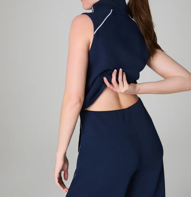 Sleeveless Mockneck Jumpsuit