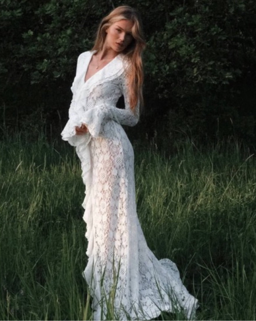 Sheer Lace Maxi Dress
