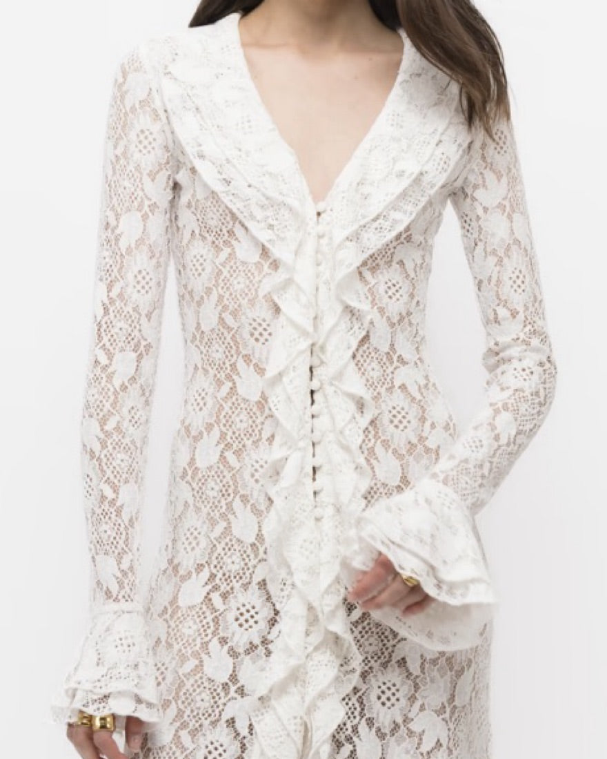 Sheer Lace Maxi Dress
