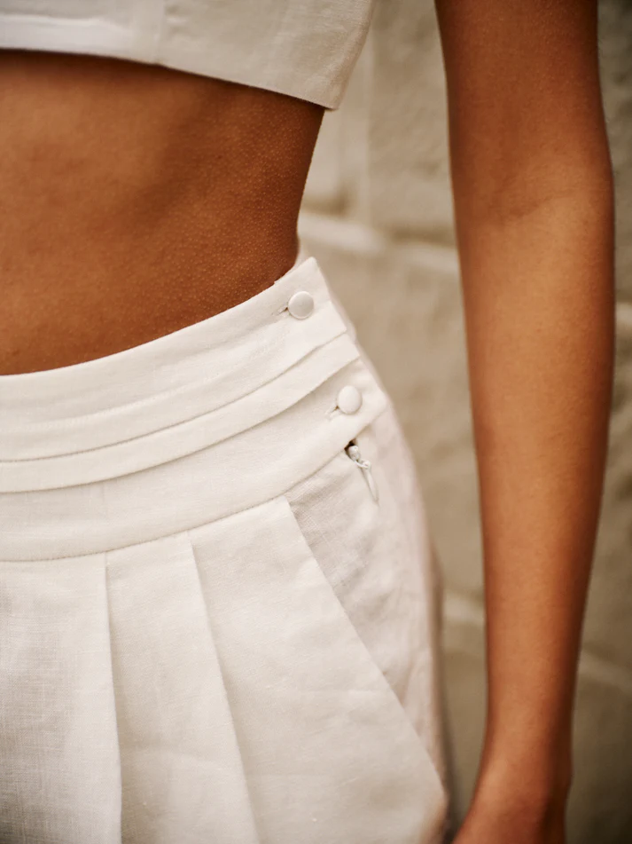 Sleeveless Linen Vest + Pants Set