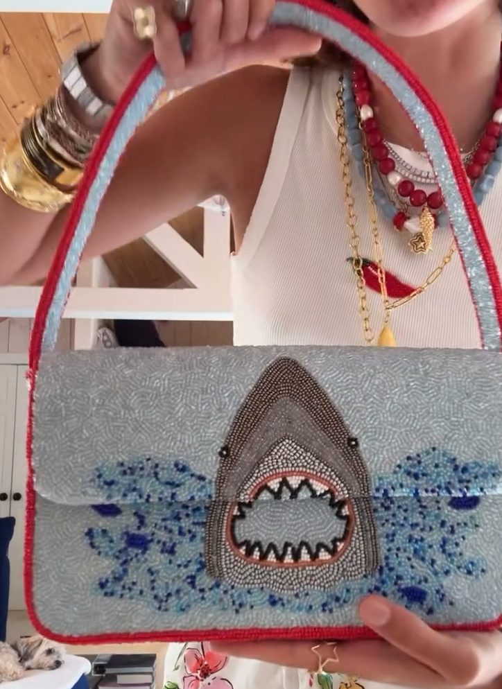 Beaded Shark Shoulder Bag