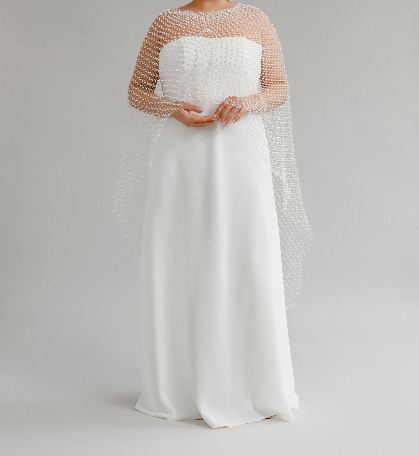 Pearl mesh shawl
