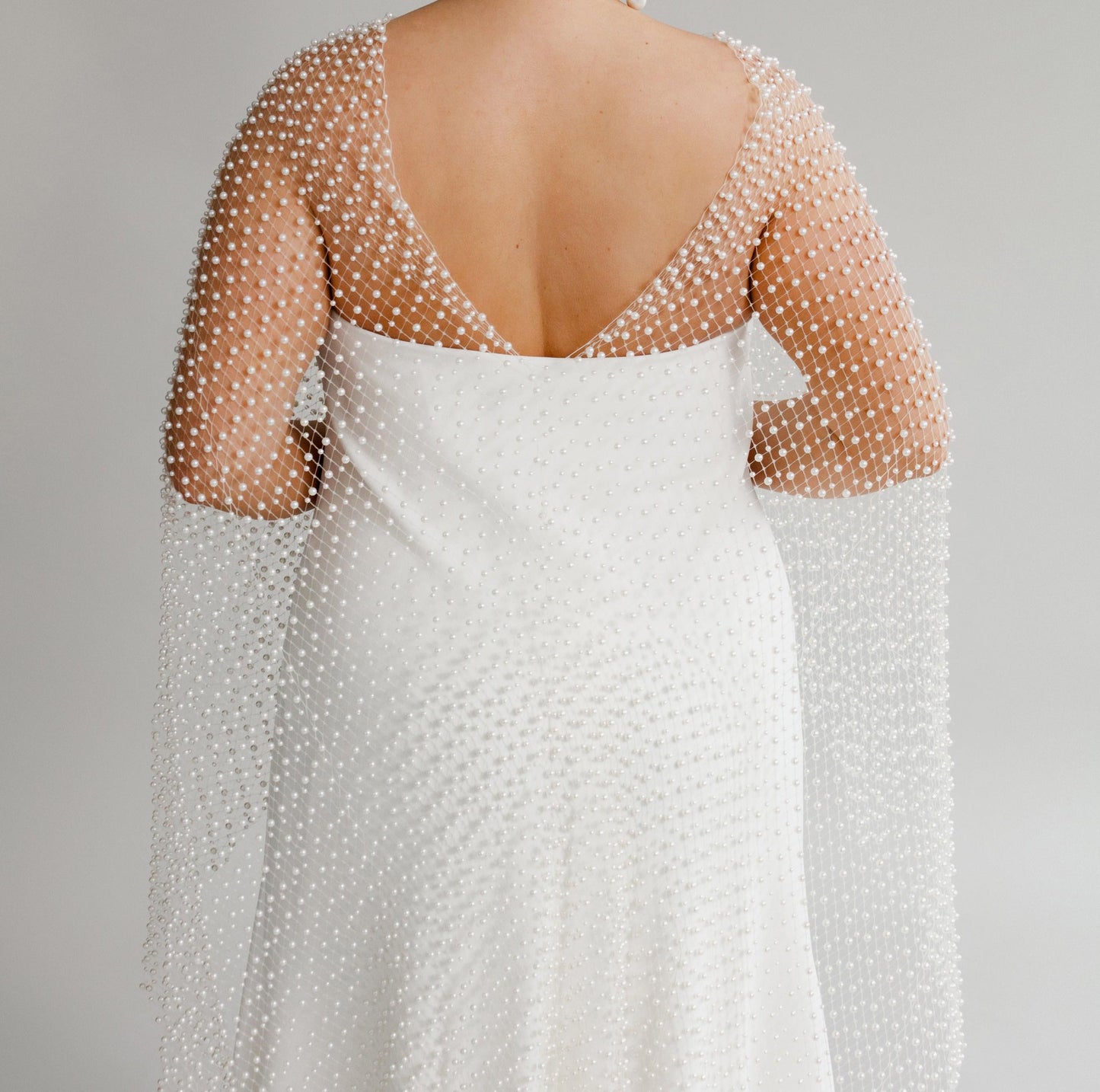 Pearl mesh shawl