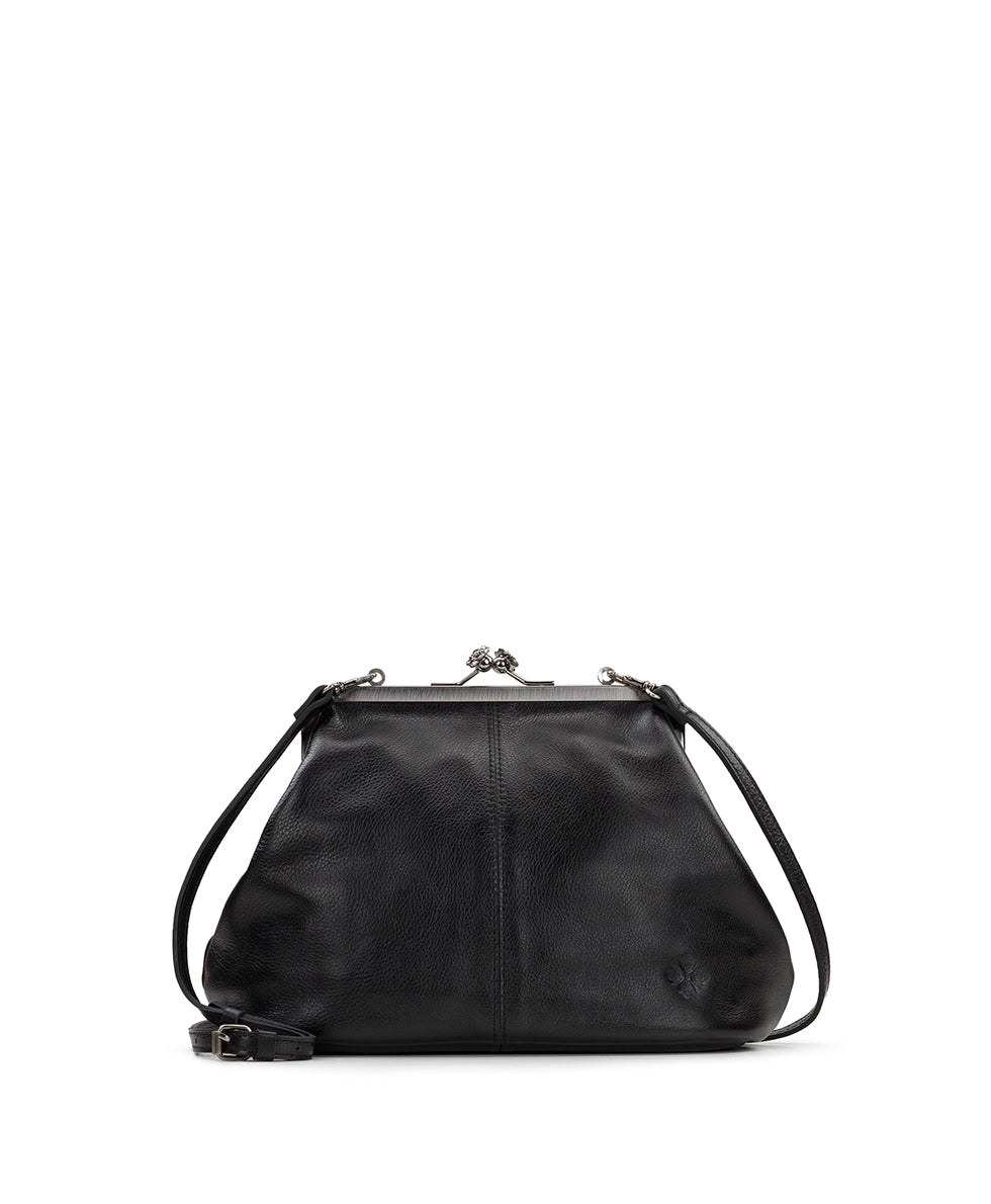 Classic kiss lock embellished handbag