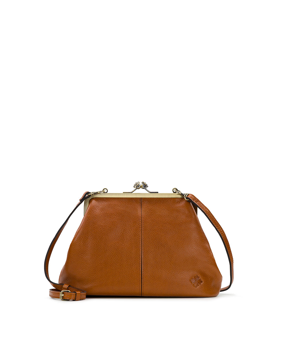 Classic kiss lock embellished handbag