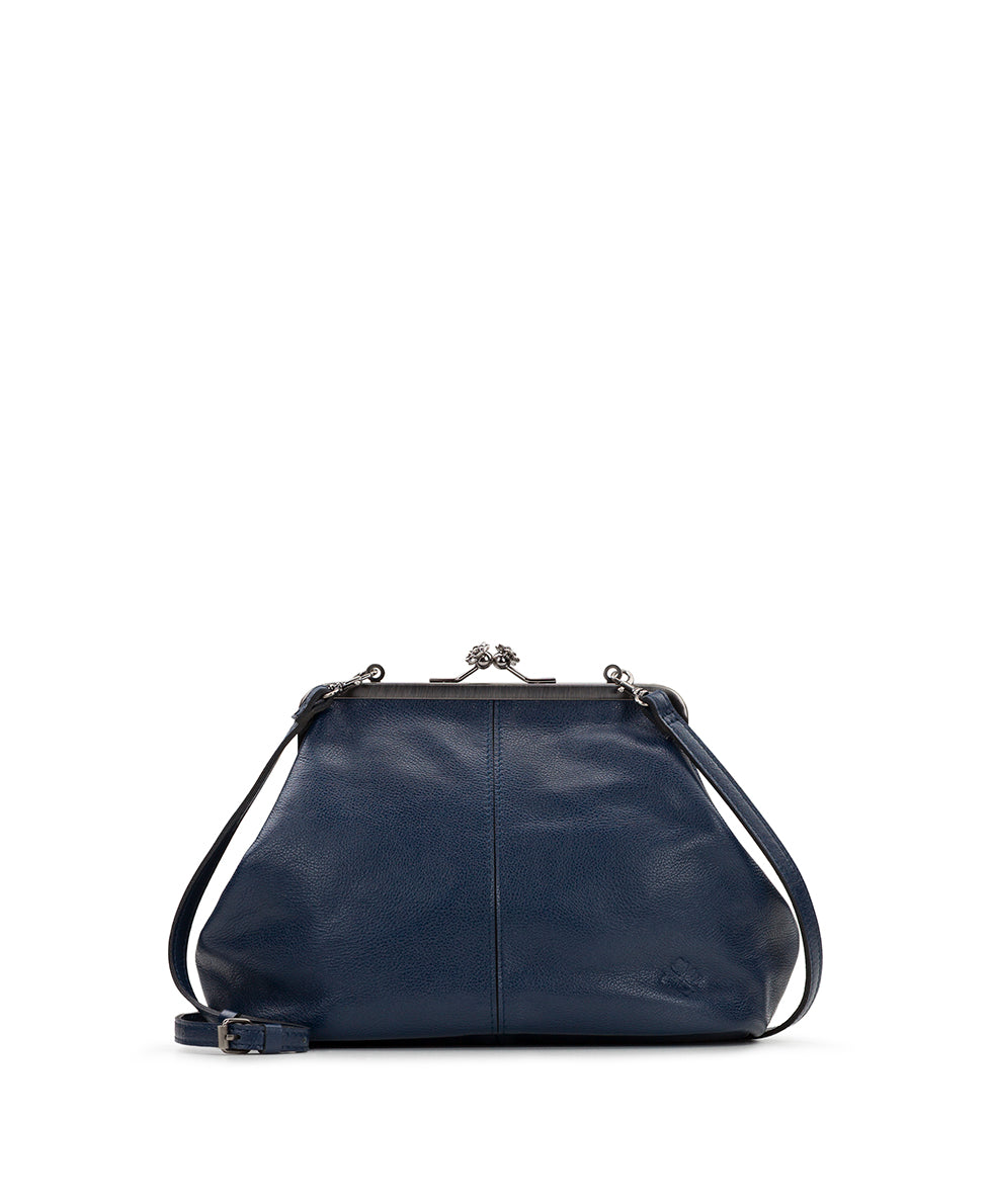 Classic kiss lock embellished handbag