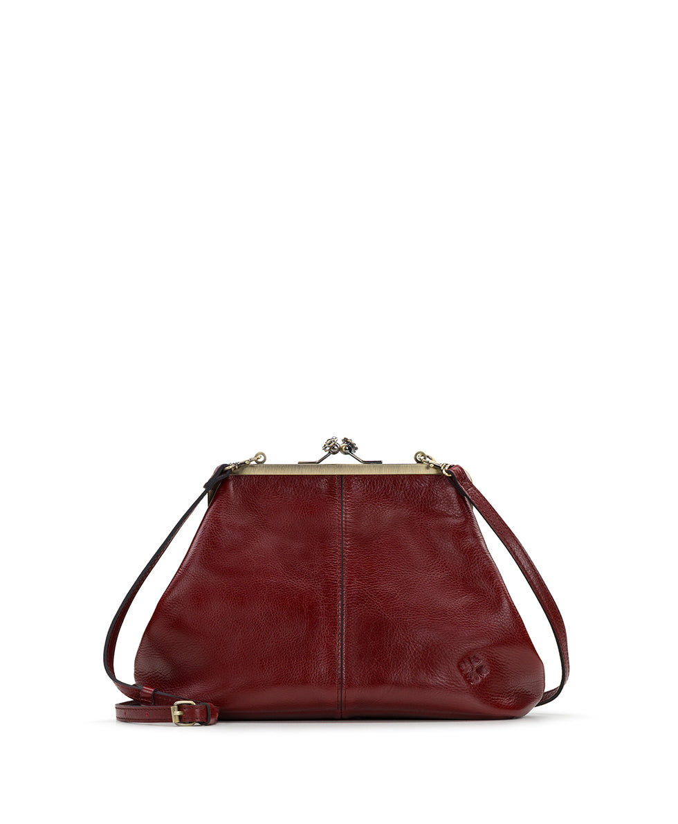 Classic kiss lock embellished handbag