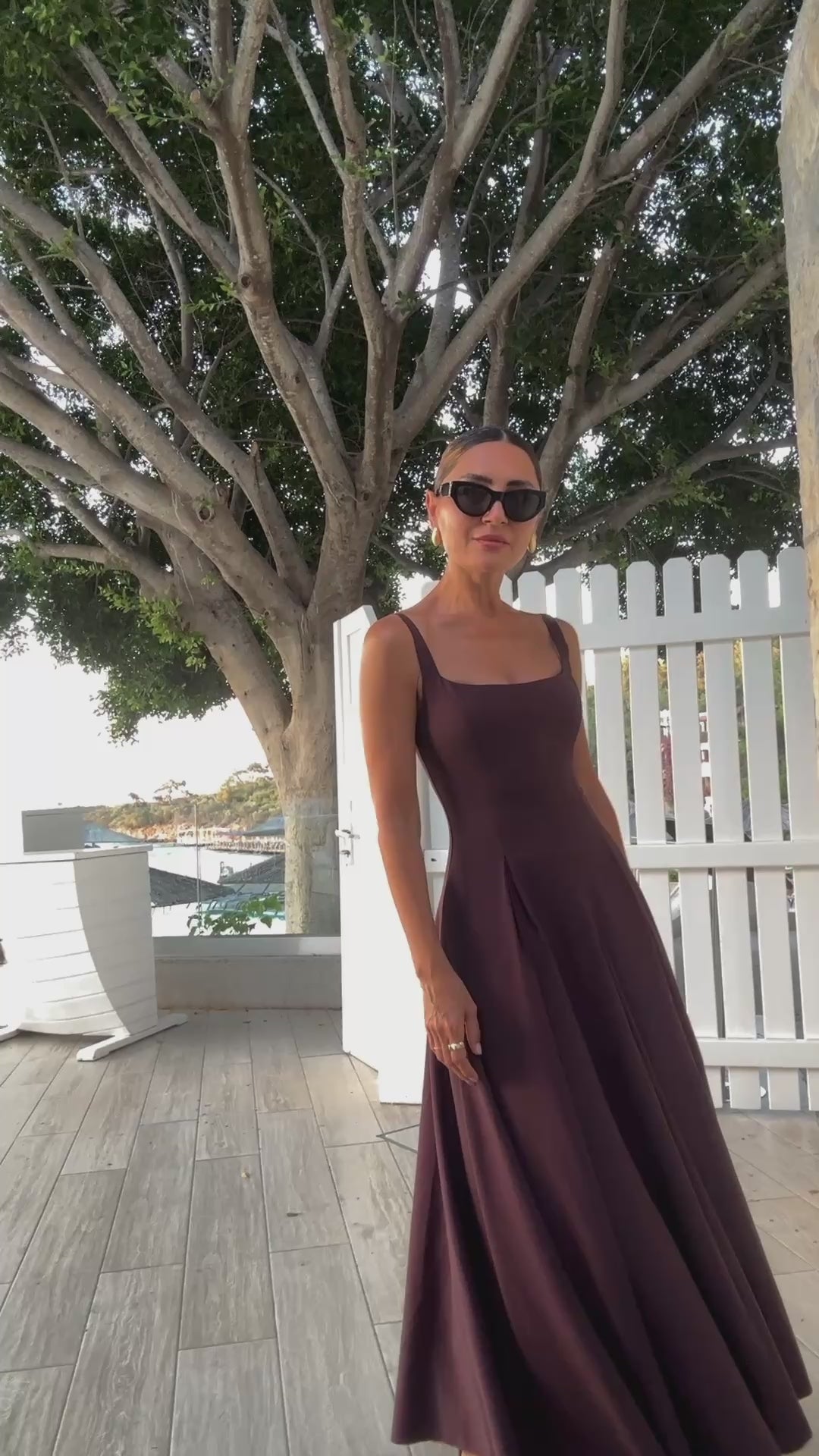 French suspender waist dress