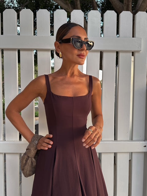 French suspender waist dress