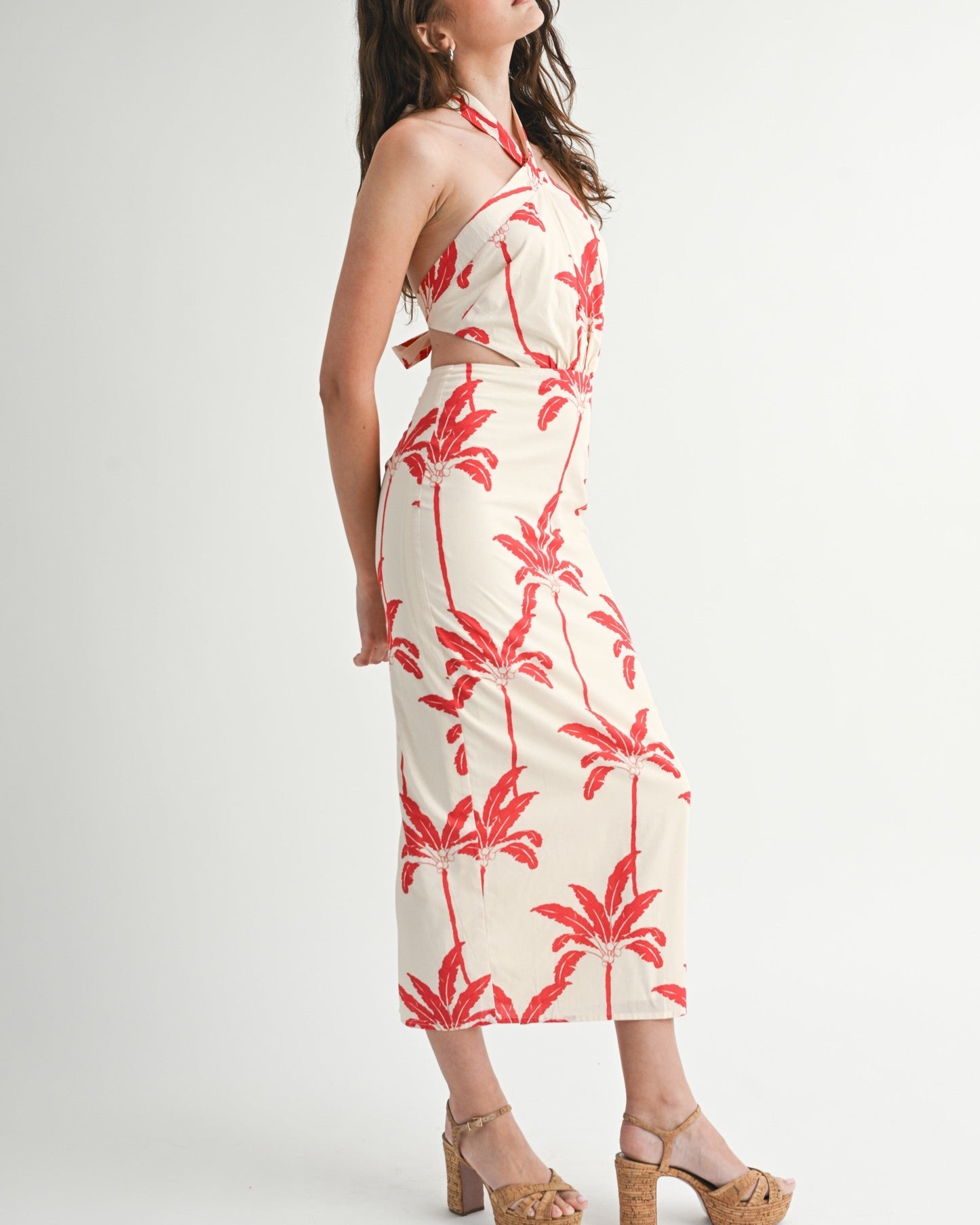 Spicy Palm Midi Dress