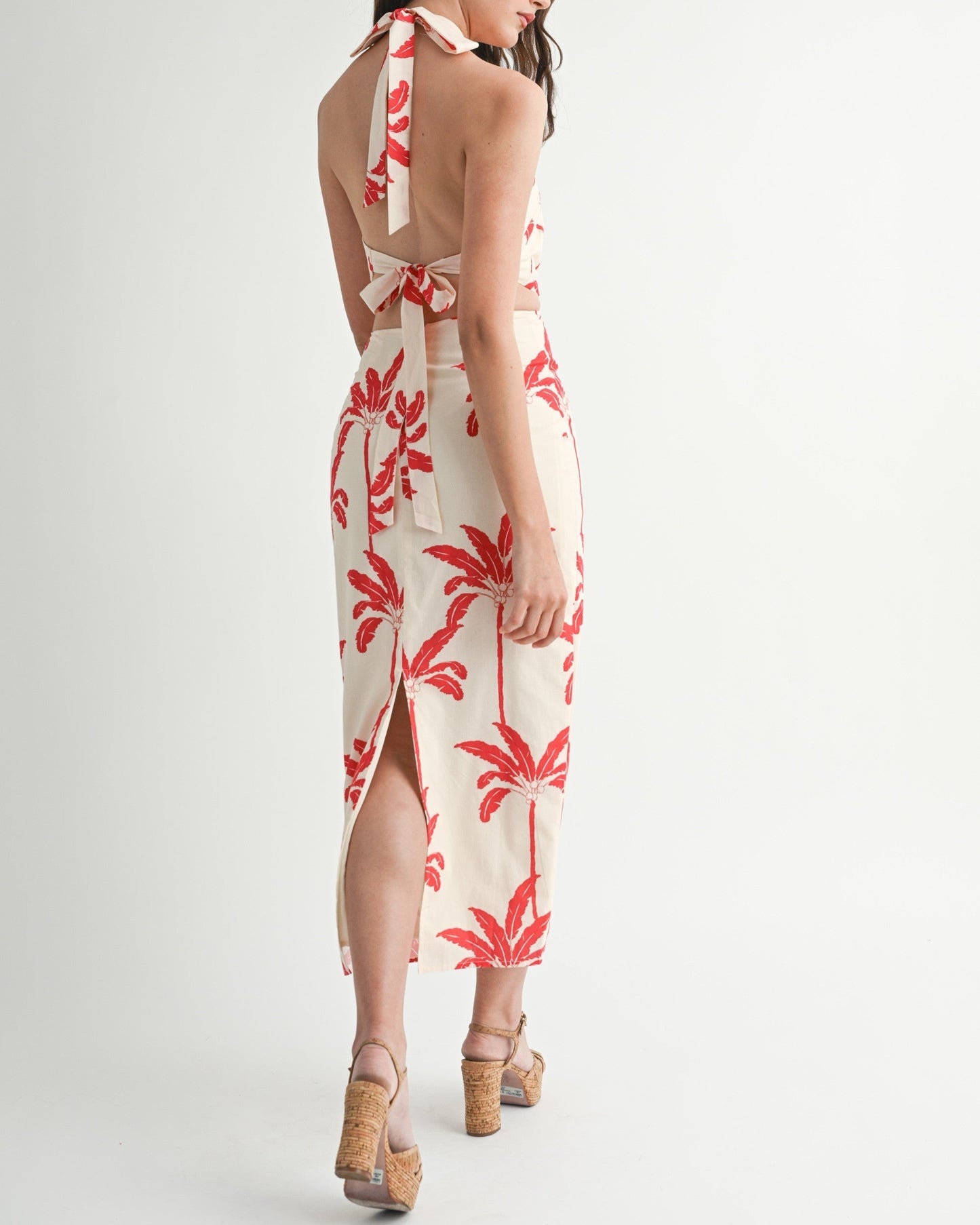 Spicy Palm Midi Dress