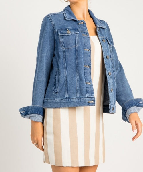 Soft Stretch Denim Jacket