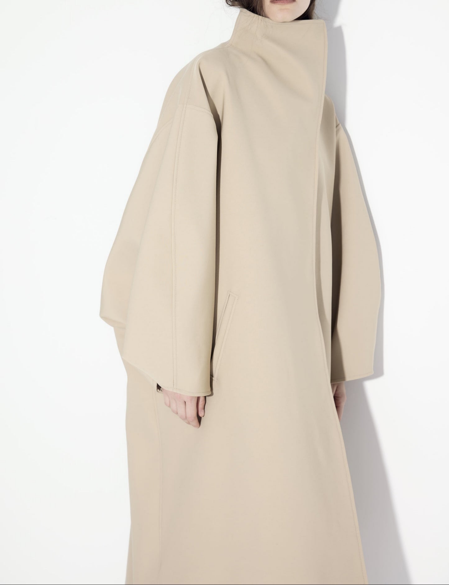Premium cashmere simple silhouette coat