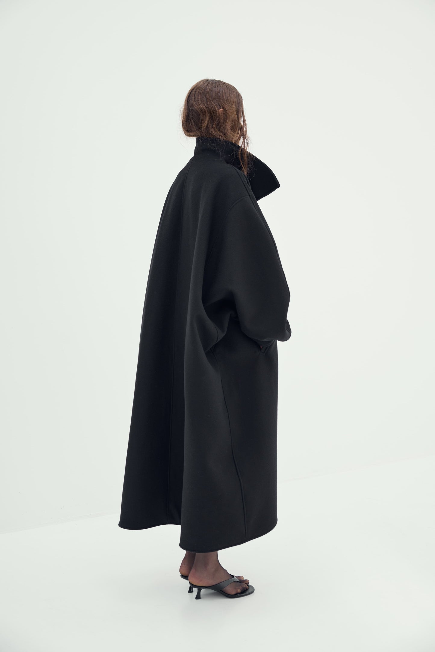 Premium cashmere simple silhouette coat