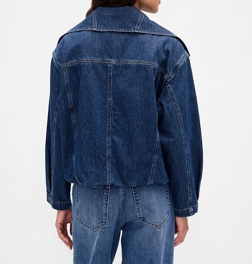 Denim Oversized Bubble Jacket