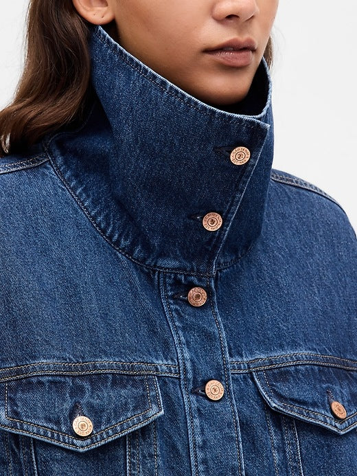 Denim Oversized Bubble Jacket