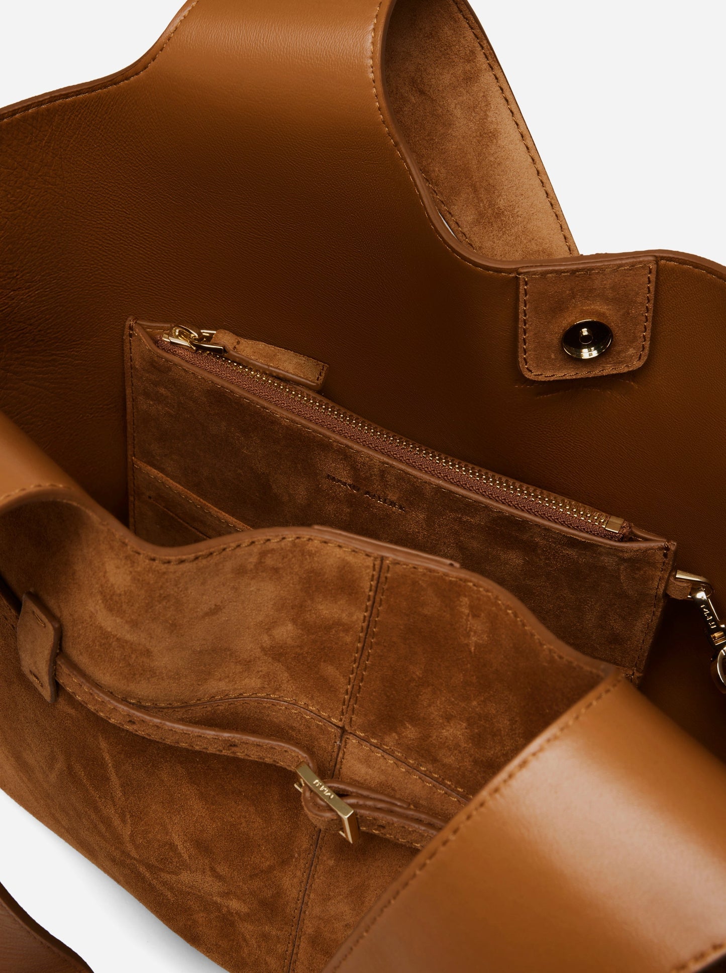 Suede handbag large capacity tote bag