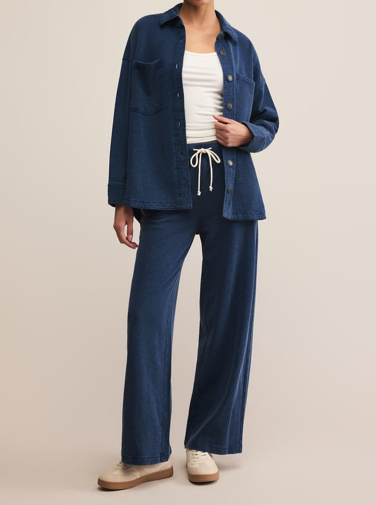 Knitted denim tracksuit