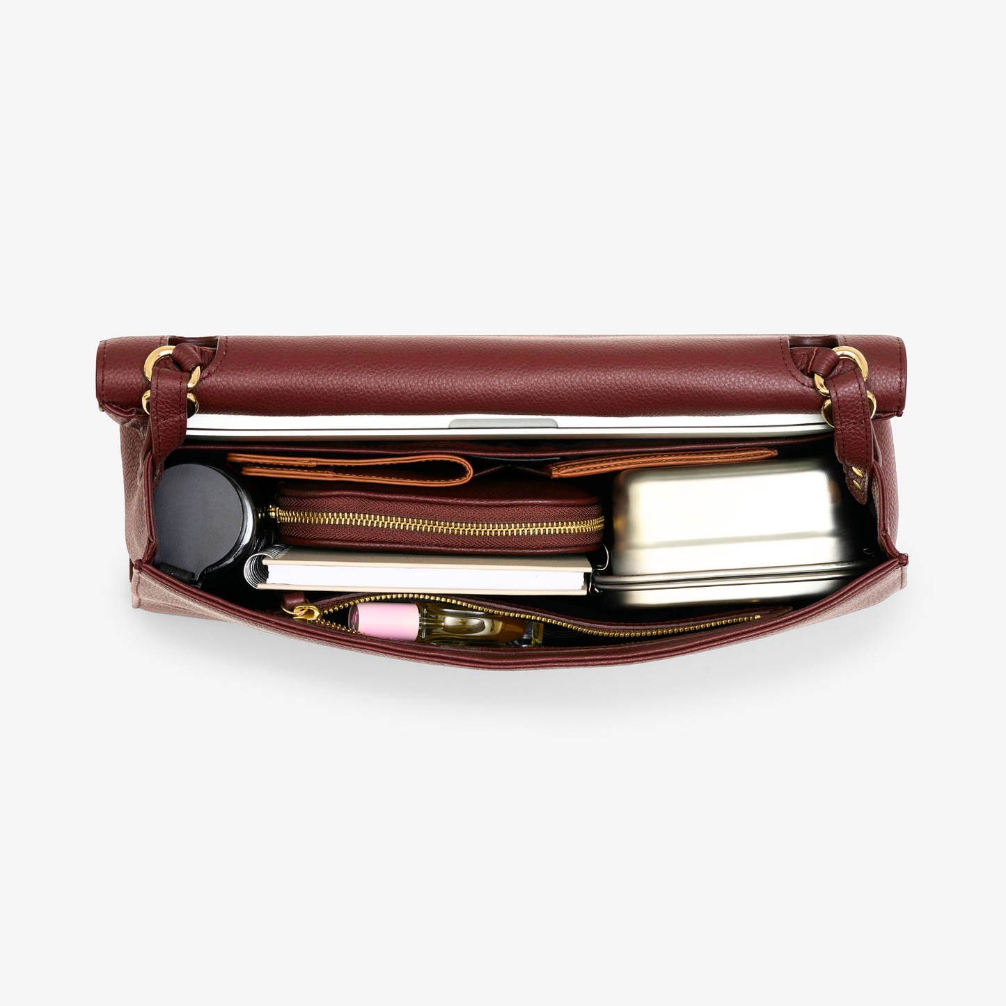 Signature Briefcase - Burgundy/Gold