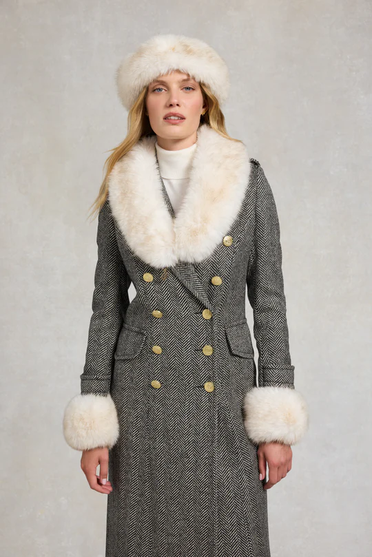 Faux Fur Three-Piece Suit - Cuffs + Shawl