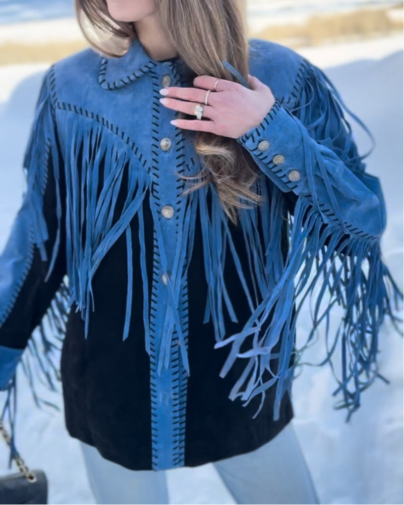 Suede fringe jacket