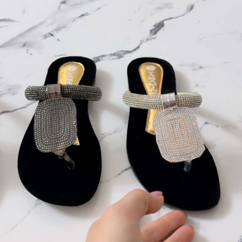 Rhinestone Sparkle Flat Flip Flops