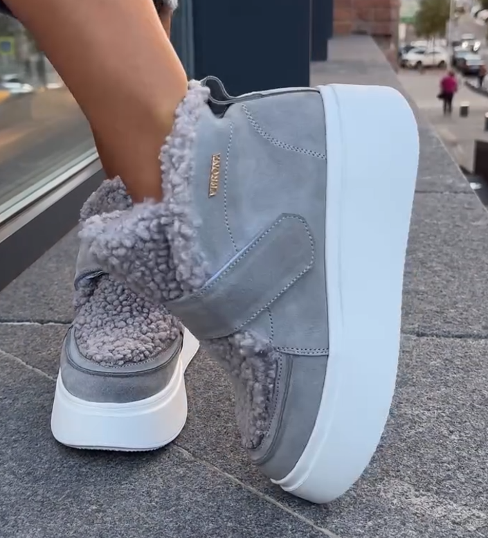 EVA/foam sole lambswool buckle platform shoes