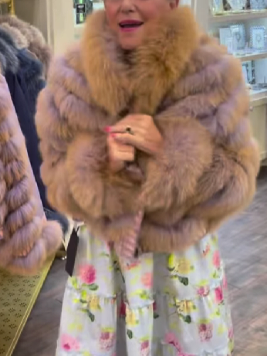 Positive And Negative Fur Coat