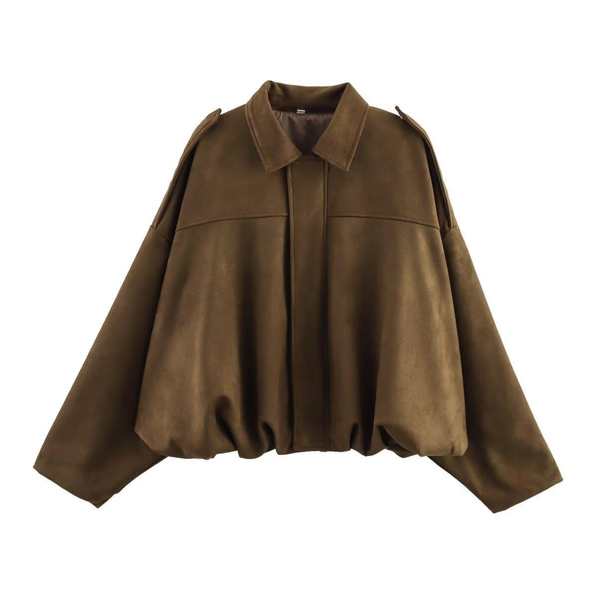 Suede bomber jacket