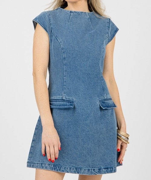 Pocket Dress Denim