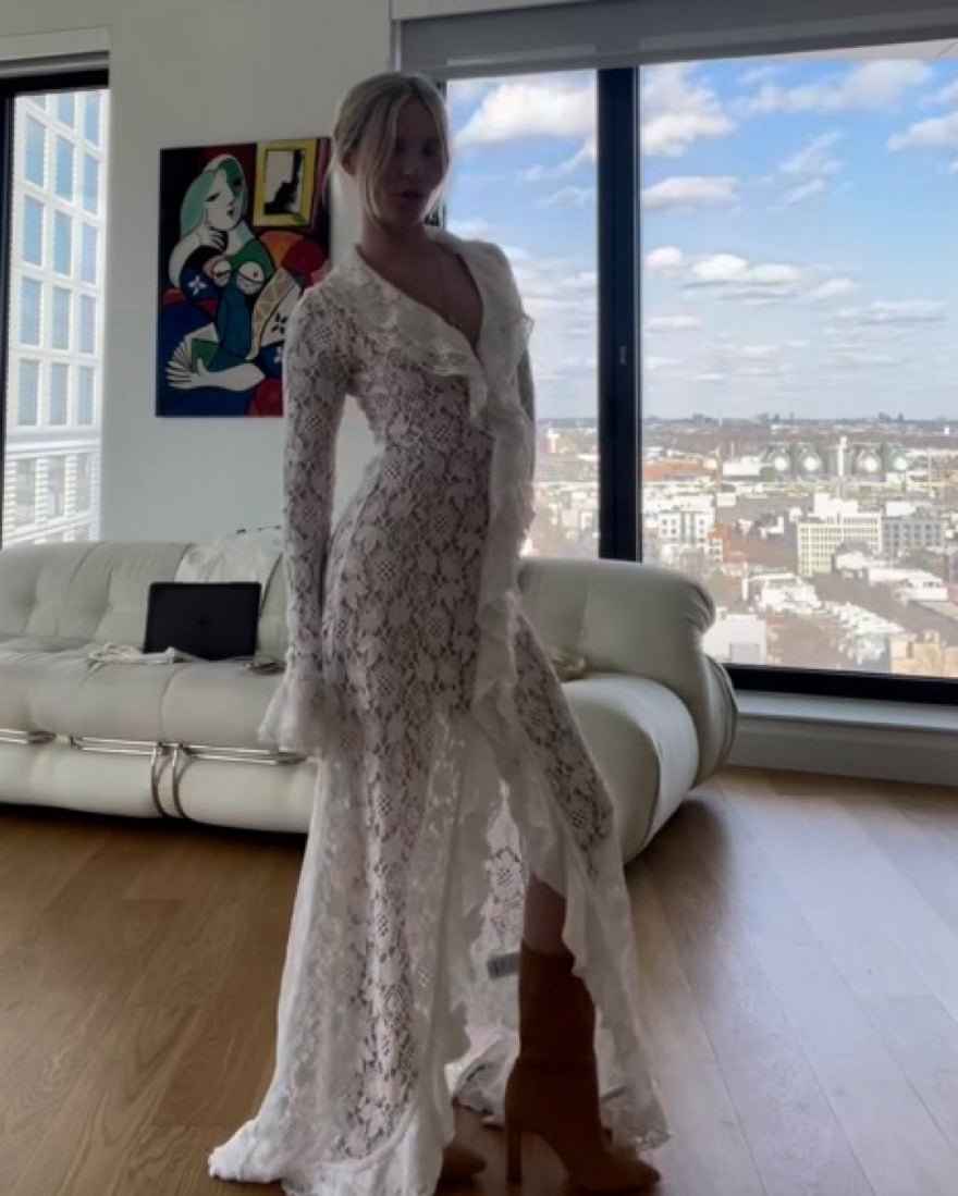 Sheer Lace Maxi Dress