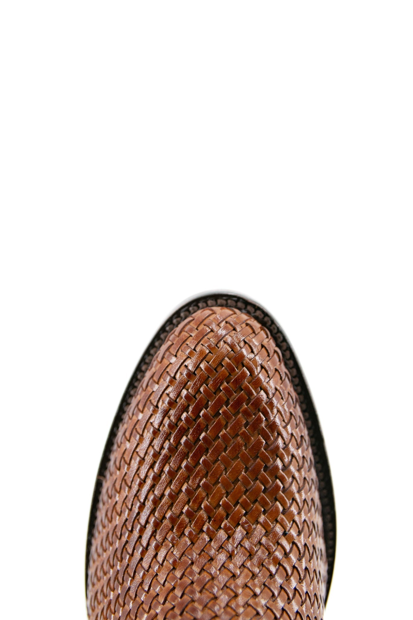 Woven Midi Round Toe Cowgirl Boot
