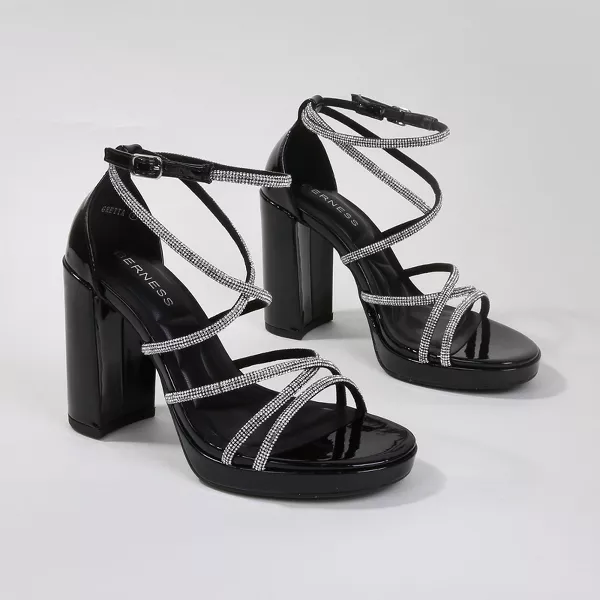 Women's Gretta Rhinestone Strappy Platform Heels