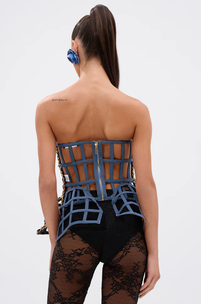 Chain Detail Bustier Top