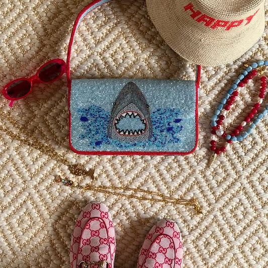 Beaded Shark Shoulder Bag