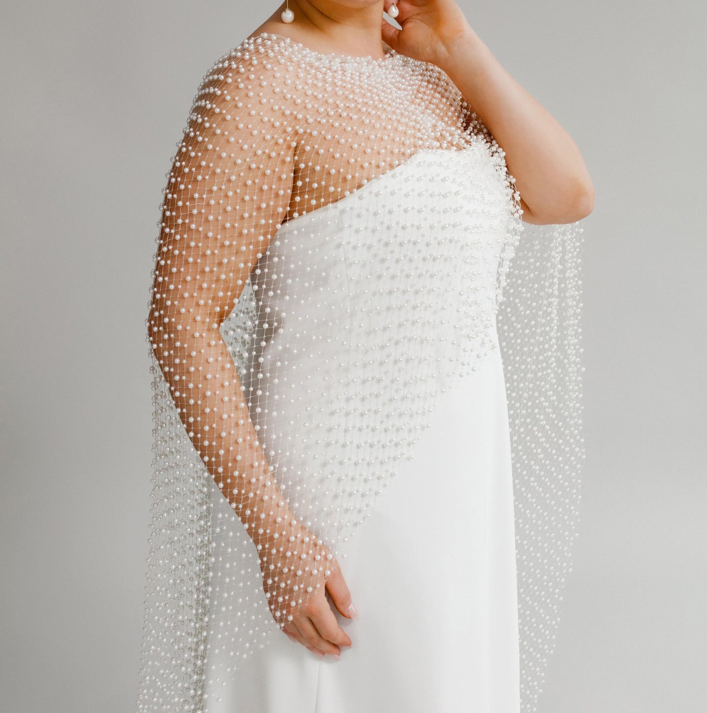 Pearl mesh shawl