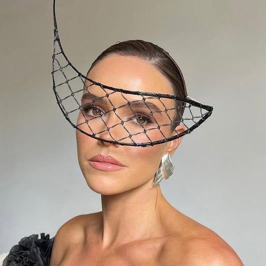 Retro mesh pheasant crown contemporary hair accessories