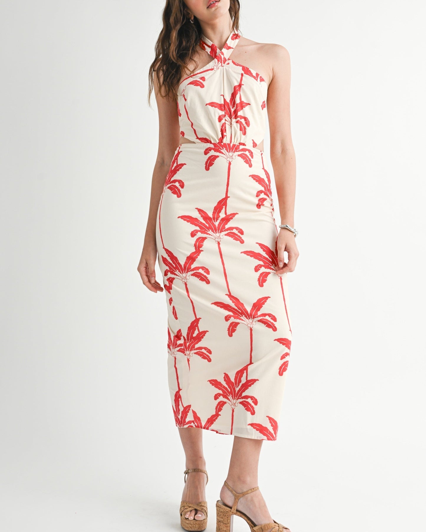 Spicy Palm Midi Dress