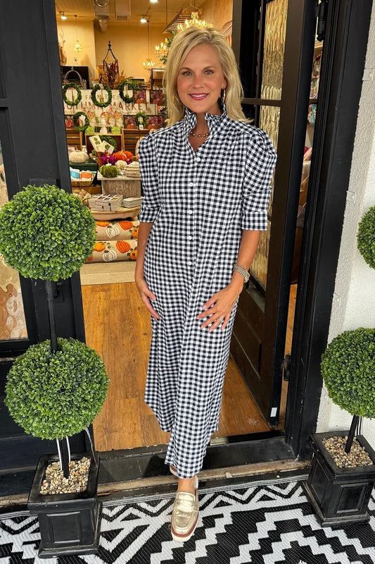 Classic Gingham Collared Dress