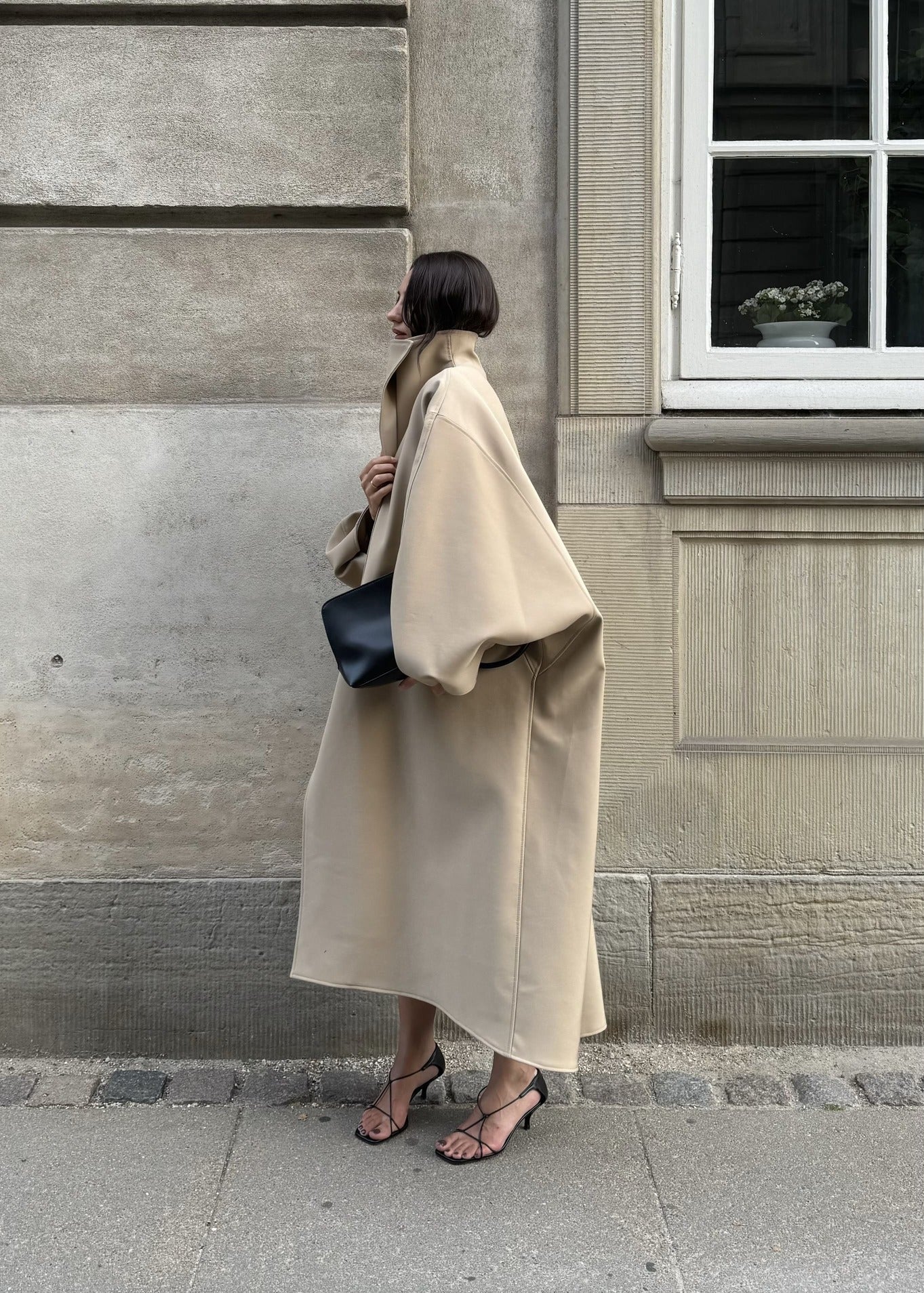 Premium cashmere simple silhouette coat