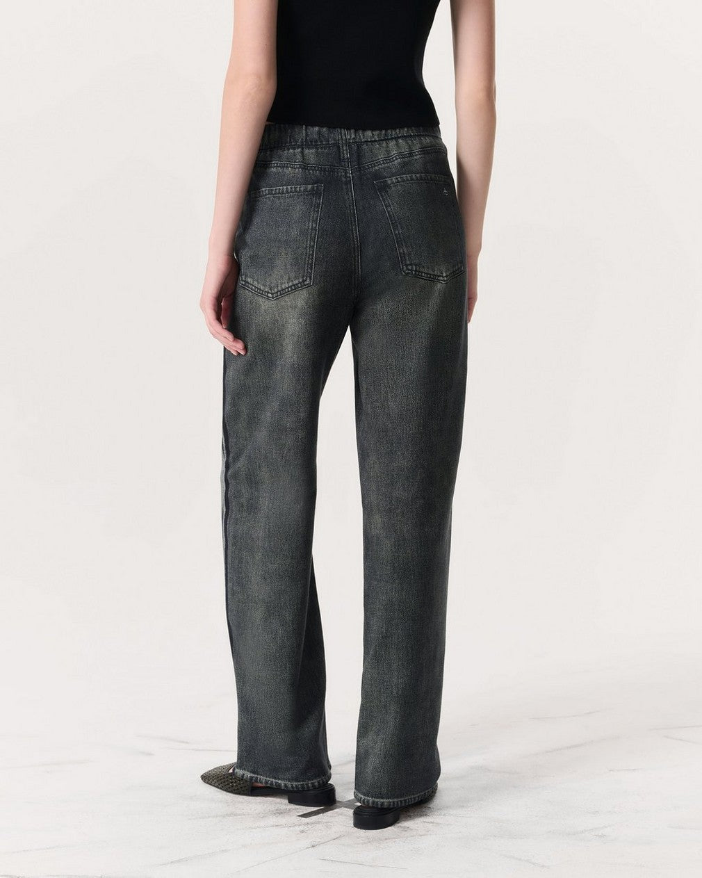 Side stripe soft jeans