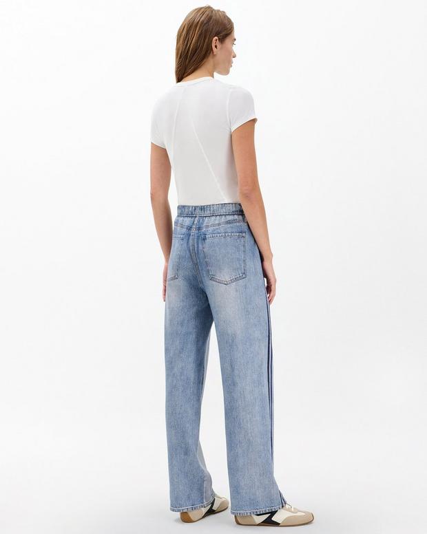 Side stripe soft jeans