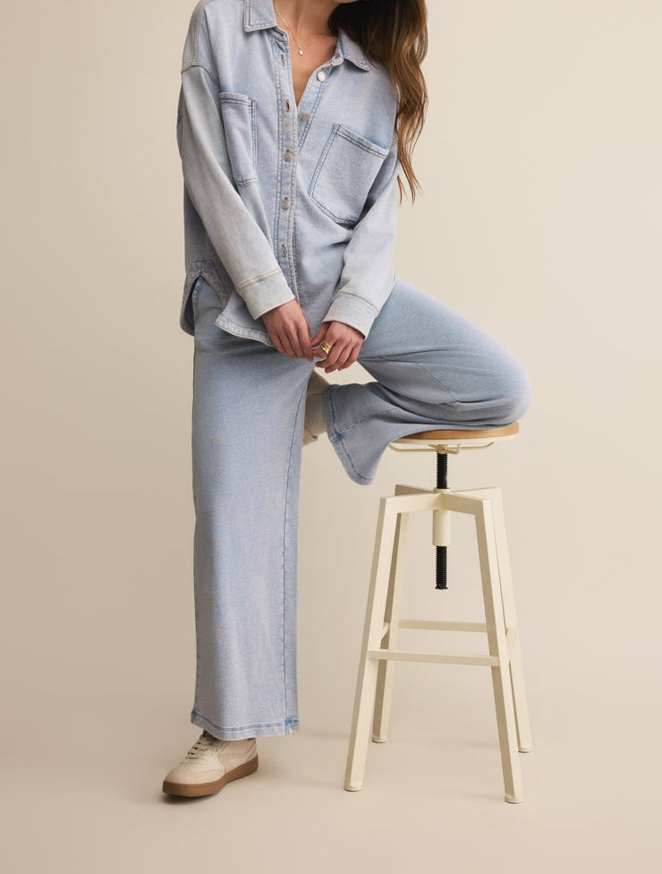 Knitted denim tracksuit