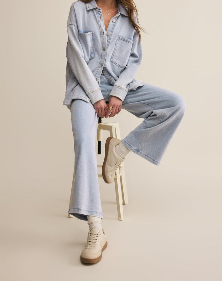 Knitted denim tracksuit