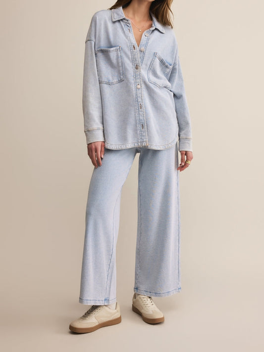 Knitted denim tracksuit