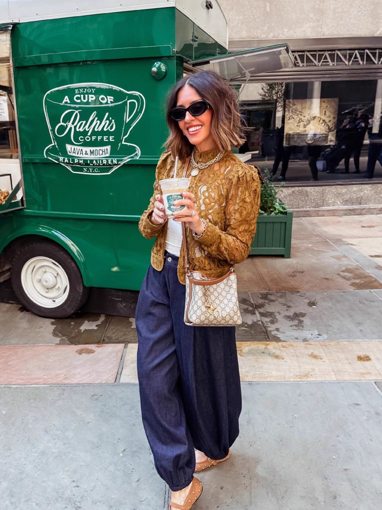 Puff sleeve lace jacket