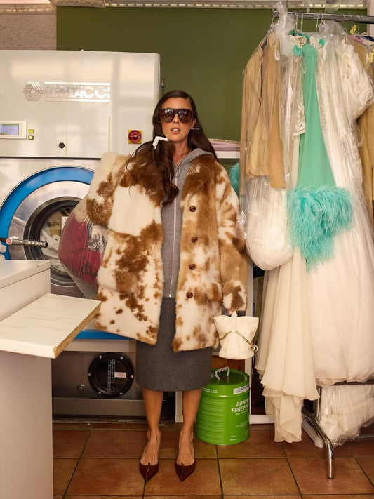 Women's Brown Shearling Coat