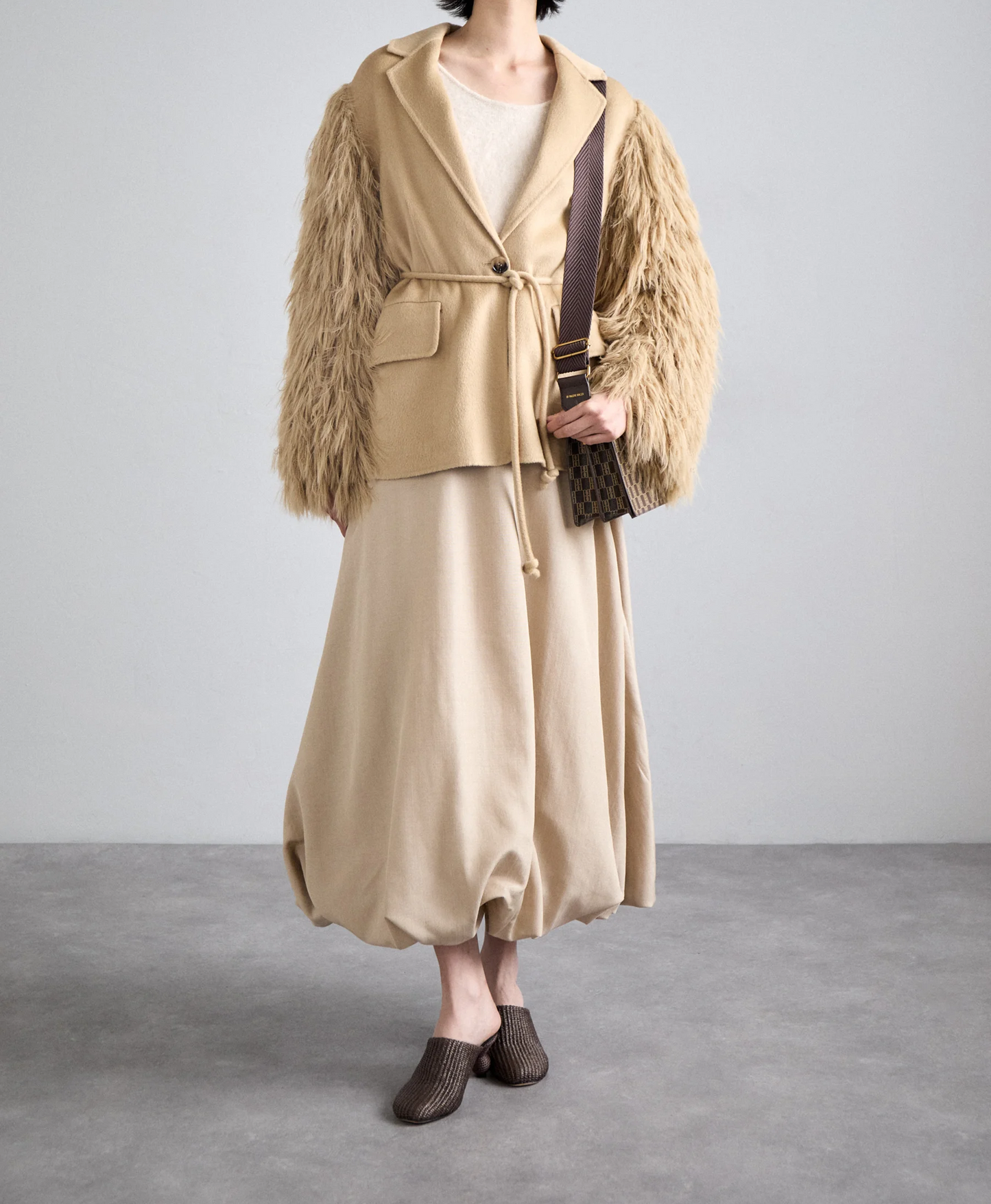 Fringed woolen suit jacket